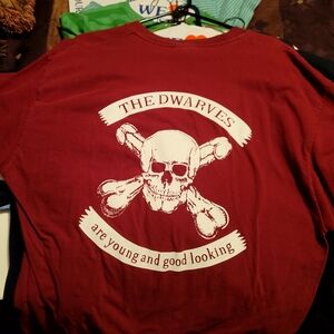 Vintage Dwarves Are Young And Good Looking Concert Shirt Maroon Like New